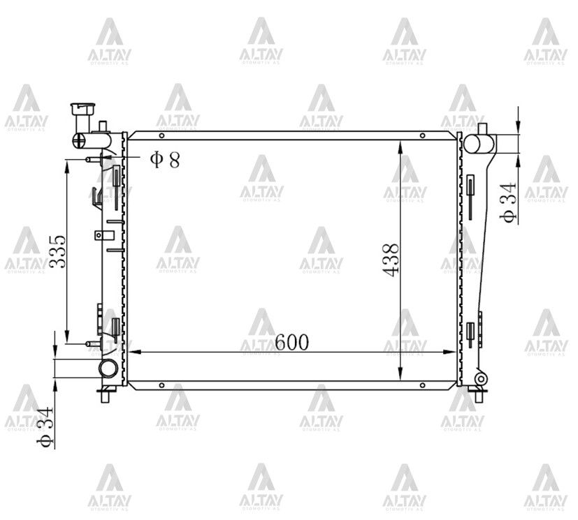 RADYATÖR SU I-30 07-11 / CEED 08-11 BENZİNLİ A-T BRAZING - Yedek Parça
