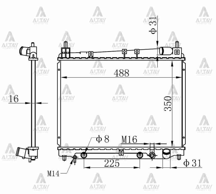 RADYATÖR SU YARIS  99-06 1.3 BENZİNLİ A-T BRAZING - Yedek Parça