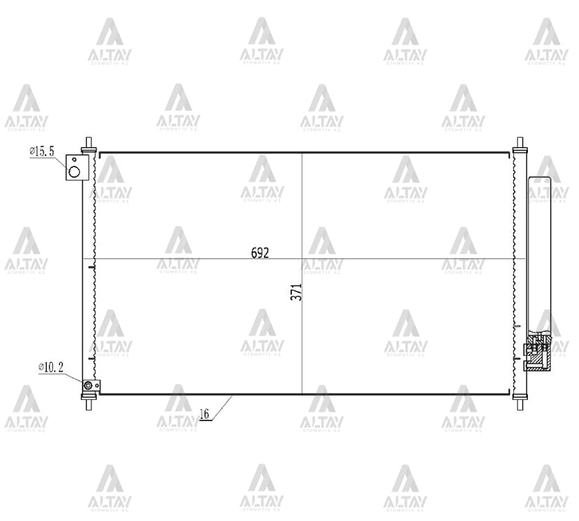 RADYATÖR KLİMA CIVIC 12-16 FB7 1.6 VTEC BRAZING - Yedek Parça