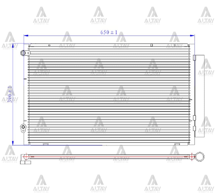 RADYATÖR KLİMA COROLLA 02-06 1.4-1.6-1.8 VVTI BRAZING - Yedek Parça