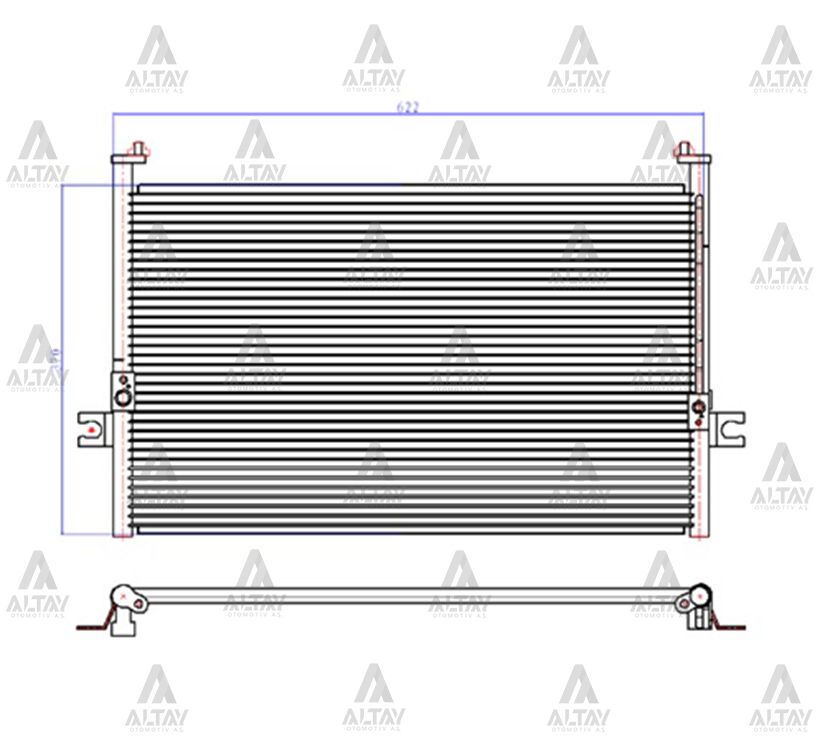 RADYATÖR KLİMA STAREX 98-08 / H-100&nbsp;94-06 MİNİBÜS / H-100 97-04 KAMYONET BRAZING - Yedek Parça