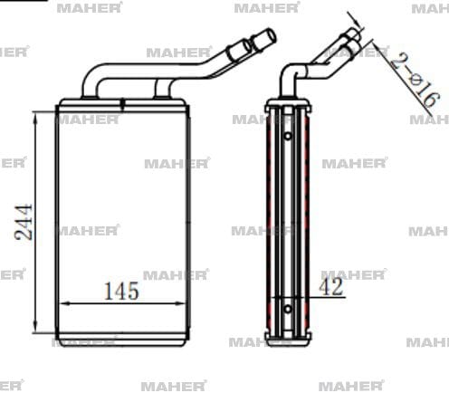 RADYATÖR KALORİFER TRANSIT 00-06 V184 BRAZING - Yedek Parça