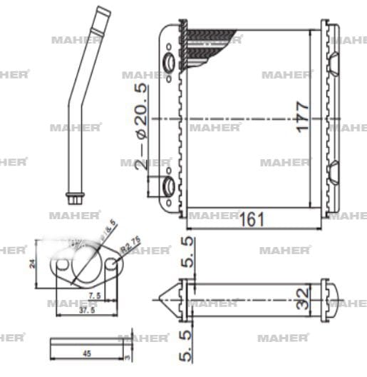 RADYATÖR KALORİFER VECTRA A&nbsp;&nbsp;&nbsp; 88-95 / ASTRA F 91-98 / ASTRA F CLASSIC 98-02  DELPHI TİPİ MEKANİK - Yedek Parça