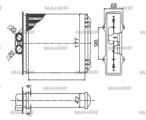 RADYATÖR KALORİFER VECTRA B 96-02 KLIMALI MEKANİK - Yedek Parça