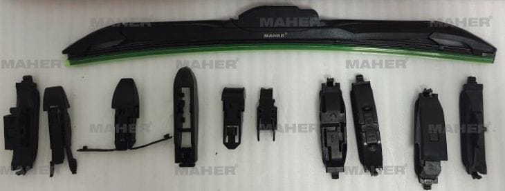 SİLECEK SÜPÜRGESİ TEK TİP ÜNİVERSAL 11 APARATLI 15" HYBRID (380mm) - Yedek Parça