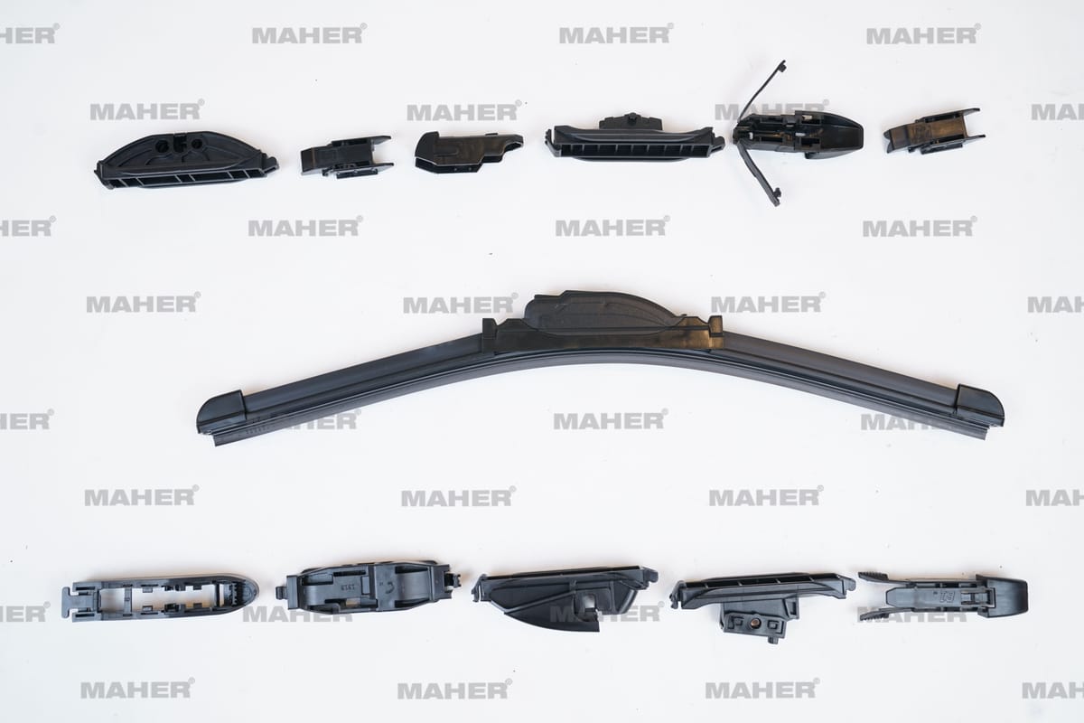 SİLECEK SÜPÜRGESİ TEK TİP ÜNİVERSAL 16 APARATLI 15" MUZ (380mm) - Yedek Parça