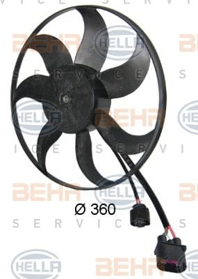 VW GF5-CD3 BÜYÜK SOL FAN MOTORU 1K0959455EA - Yedek Parça