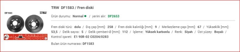 M.BENZ W124-201 ARKA FREN AYNASI TAKIM A2014231212 - Yedek Parça
