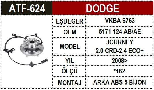 DODGE JOURNEY 08- ARKA PORYA 5171124 - Yedek Parça