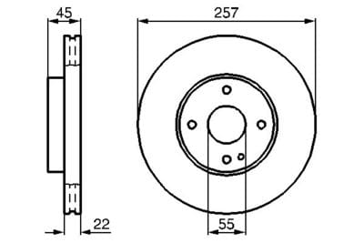 MAZDA 323 94-98 BA ÖN FREN DİSKİ 4B 255 - Yedek Parça