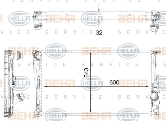 BMW E90-E92 N54 SU RADYATÖRÜ 17117547059 - Yedek Parça