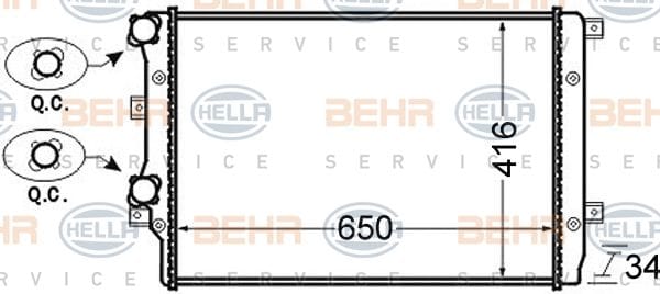 VW CADDY BJB SU RADYATÖRÜ 5K0121253D - Yedek Parça