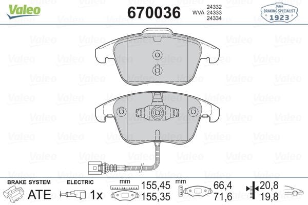 VW TIGUAN 08-18 FREN BALATASI ÖN 5N0698151 - Yedek Parça