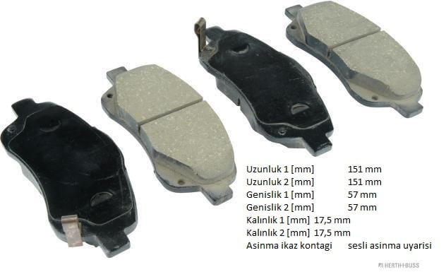 TOYOTA AVENSİS T25 02-08 ÖN FREN BALATASI FDB-1648 - Yedek Parça