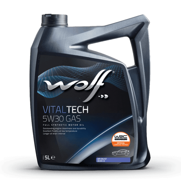 WOLF MOTOR YAĞI VITALTECH 5W30 GAS 205L