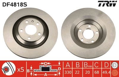 VW A6 05-11 FREN DİSKİ ARKA 4F0615601F - Yedek Parça