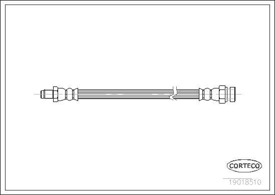 M.BENZ  W124-201   FREN HORTUMU  ÖN  340mm   280mm  1294280035 - Yedek Parça