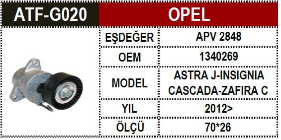 OPEL V KAYIŞ GERGİ A2,0DTH INSIGNA ASTRA J 1340269 - Yedek Parça