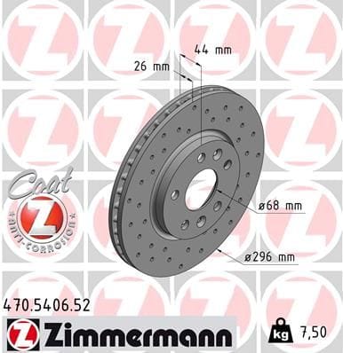 NISSAN QASHQAI III (J12) 21-  PERFORMANS DELİKLİ ÖN FREN DİSK KAPLAMALI 296*5 - Yedek Parça