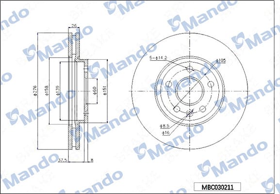 OPEL FREN DİSK ÖN ASTRA J 276mm 569073 - Yedek Parça