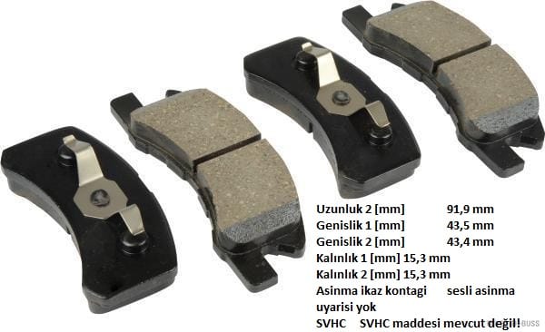 DAIHATSU COURE 03-12 ÖN FREN BALATA ADD64232 - Yedek Parça
