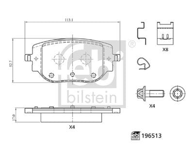 OPEL VIVARO C CITROEN SPACETOURER PEUGEOT EXPERT ARKA FREN BALATASI 1673597480 - Yedek Parça