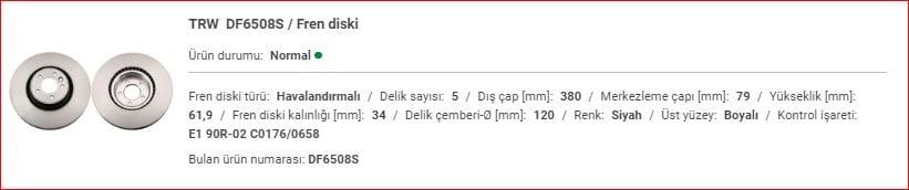 RANGE ROVER SPORT 2013-- ÖN DİSK ADET LR016176 - Yedek Parça