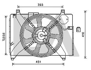 HYUNDAI ACCENT ERA 1,5 CRDİ 06 FAN MOTORU KOMPLE 253501E350 253801E450 - Yedek Parça