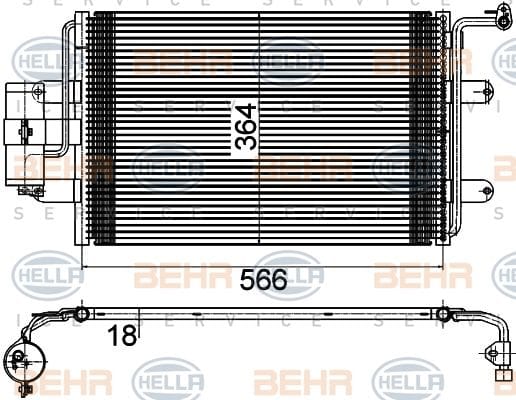 VW GOLFIV BORA KLİMA RADYATÖRÜ 1J0820413A - Yedek Parça