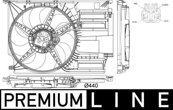 BMW F45-F48-MİNİCOOPER F56 B37-B47 MOTOR FANI (300W) 17427617608 - Yedek Parça