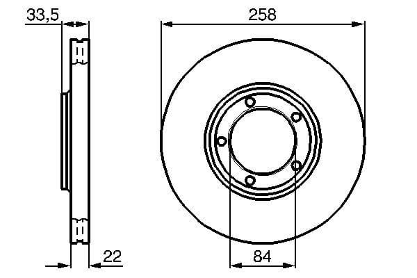 MITSUBISHI L300 86-10 ÖN FREN DİSKİ HAVALI 258-5 MB407030 - Yedek Parça