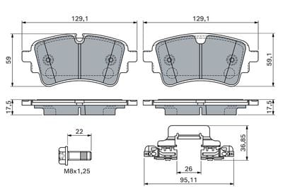 AUDI A4 A5 A6 A7 A8 Q5 ARKA FREN BALATASI 8W0698451AC - Yedek Parça