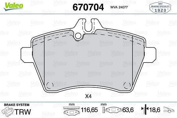 M.BENZ W169-245 ÖN FREN BALATASI 160-170Cdı A1694202020 - Yedek Parça
