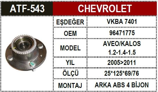 CHEVROLET PORYA ARKA AVEO LACETTİ ABSLİ 95903586 - Yedek Parça