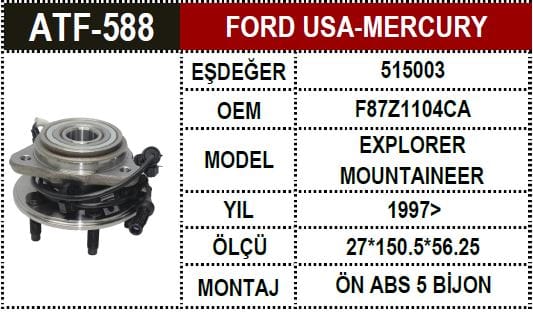 FORD EXPLORER 97- ON PORYA F87Z1104 - Yedek Parça