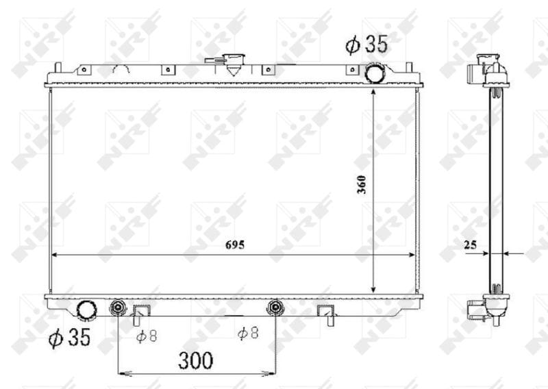 NISSAN PRIMERA P11  97-01 A-T BRAZING SU  RADYATÖR 695*360*29 - Yedek Parça