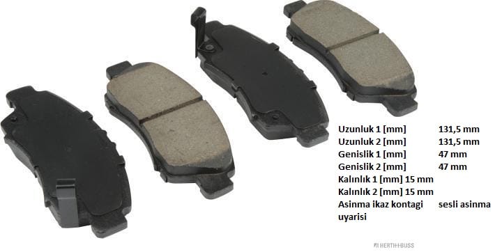 HONDA CIVIC 91-01 CİTY JAZZ 02-08 ÖN FREN BALATAS - Yedek Parça