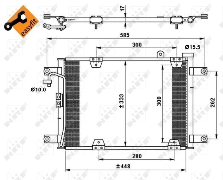 SUZUKI GRAND VITARA 98-03 KLİMA RADYATÖR  445*333*17 - Yedek Parça