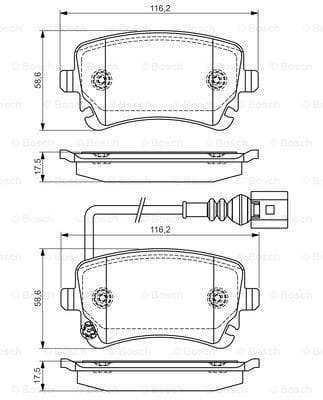 VW T5-T6 FREN BALATASI ARKA 7H0698451 - Yedek Parça