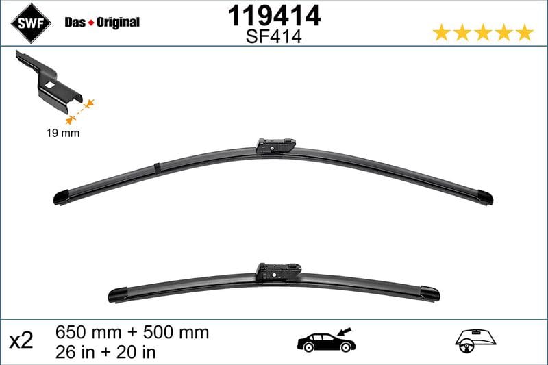 BMW G05-G07 ÖN SİLECEK SETİ (65-50CM) 61619466377 - Yedek Parça