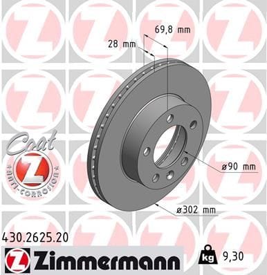 ZIMMERMA FREN DISKI ON STANDART RENO MASTER III - Yedek Parça
