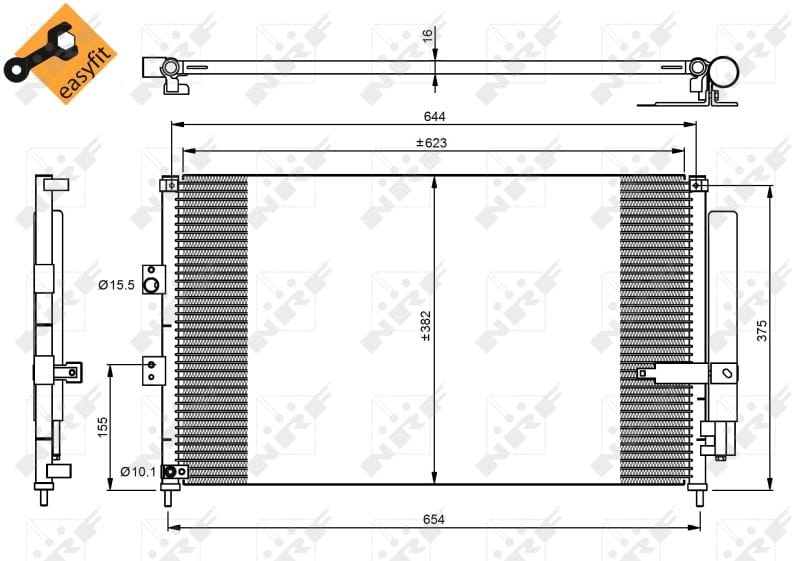 HONDA CIVIC 06-12 KLİMA RADYATÖRÜ KURUTUCULU 623*383*16 - Yedek Parça